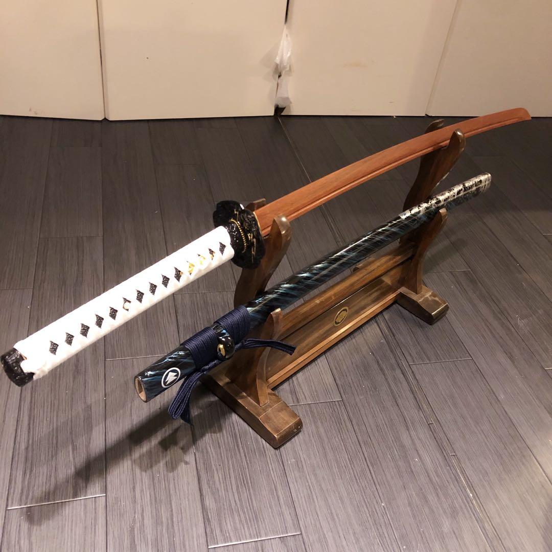 美品　高級模造刀　ローズウッド　木刀　鞘付き木刀　拵え　高級居合刀　白拵え