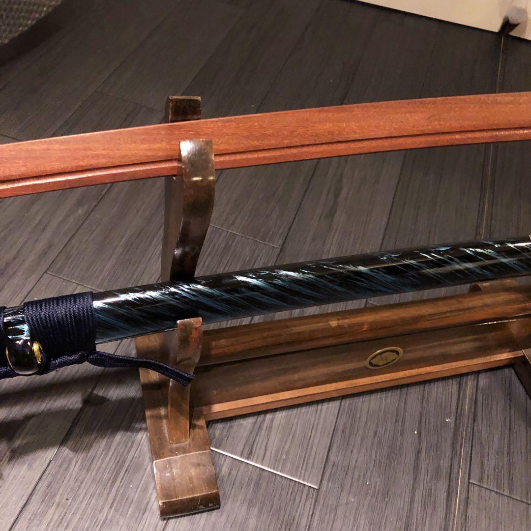 美品　高級模造刀　ローズウッド　木刀　鞘付き木刀　拵え　高級居合刀　白拵え