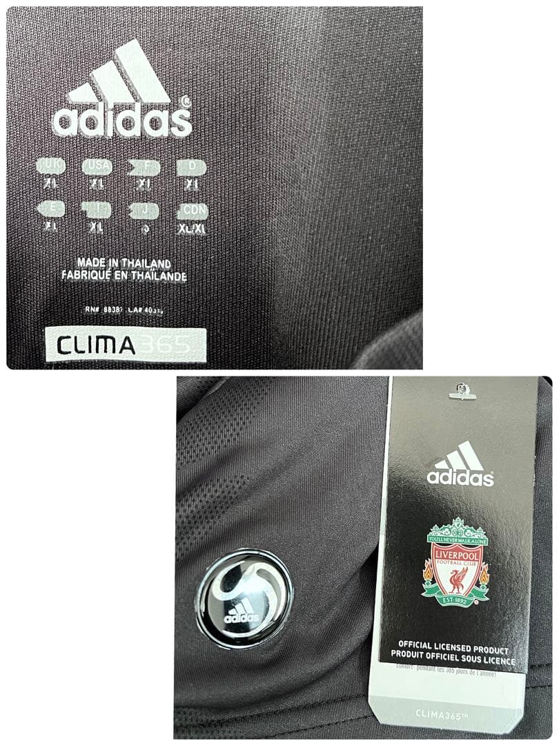 新品タグ付！09/10リヴァプールFC ユニフォーム XLジェラード8アディダス
