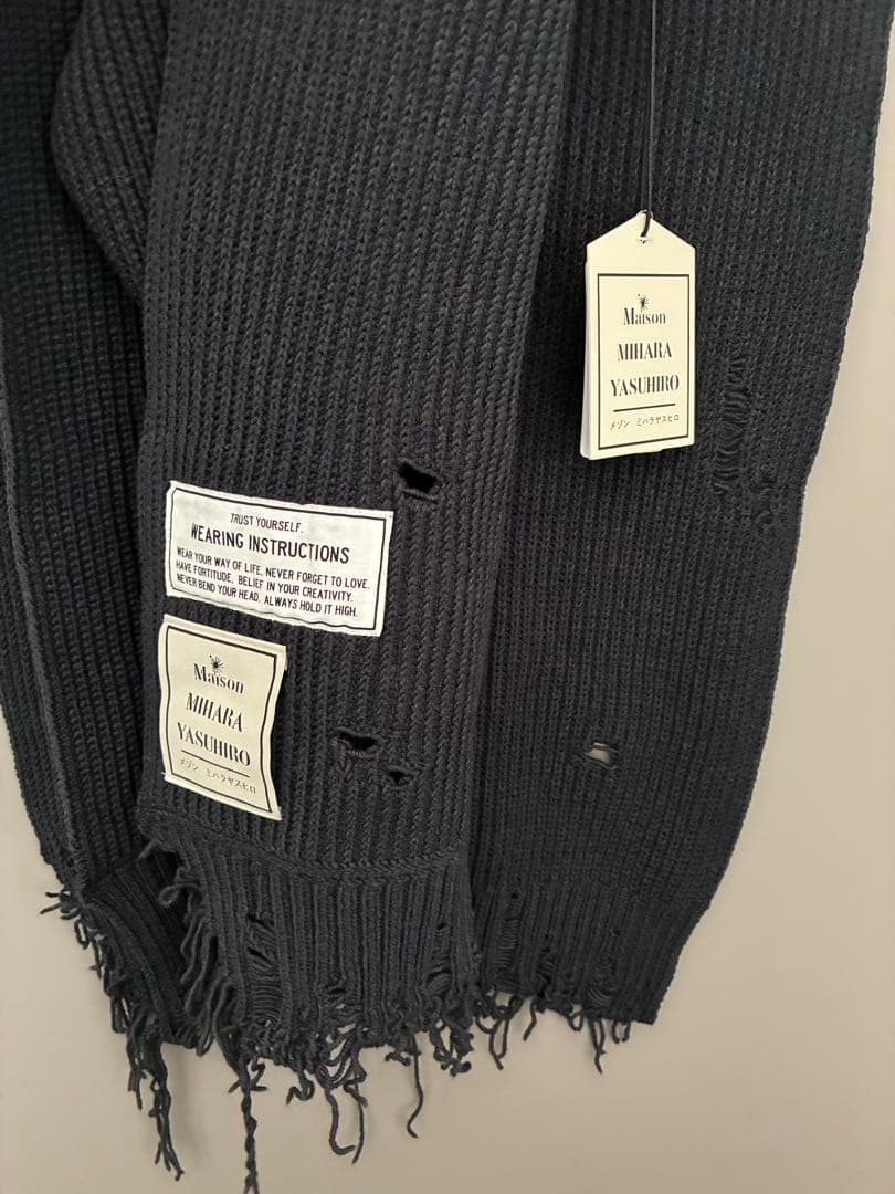 MIHARA YASUHIRO ダークグレー マフラー