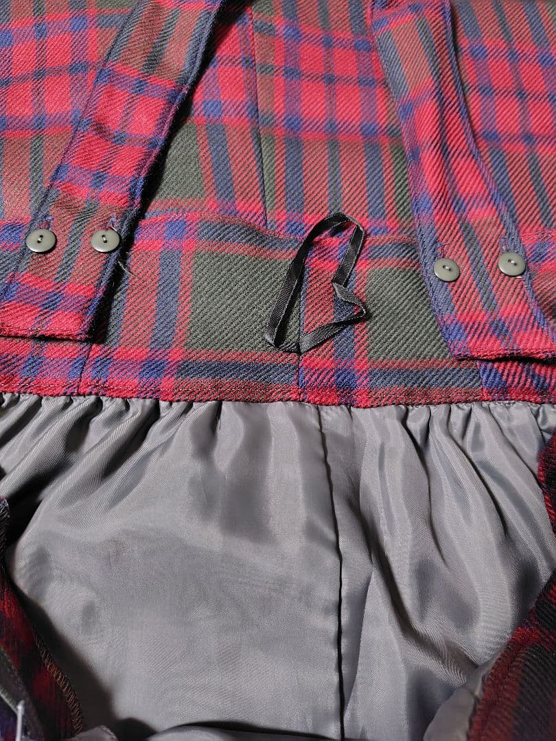 新品VIVID BOUTIQUEロングキュロットサスペンダー付きタータンチェック