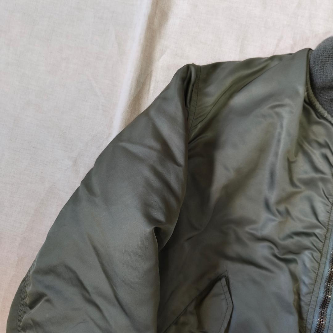 実物 80s Alpha アルファ MA-1 フライトジャケット グランドクルー