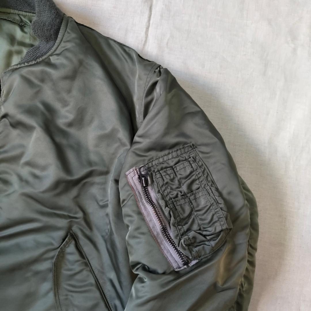 実物 80s Alpha アルファ MA-1 フライトジャケット グランドクルー