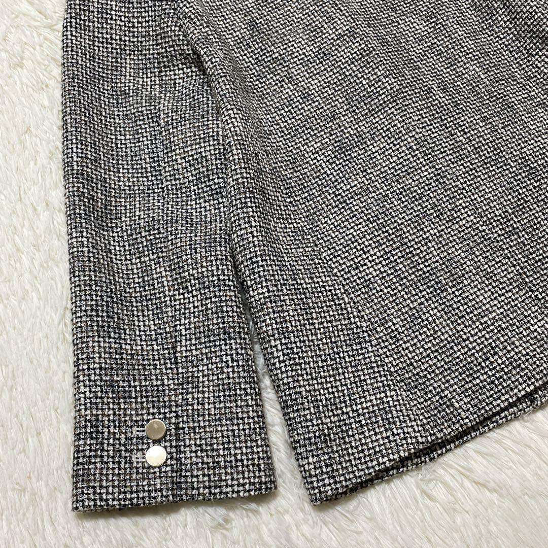 ミラオーウェン 金ボタン テーラード ジャケット ダブル ツイード 0サイズ