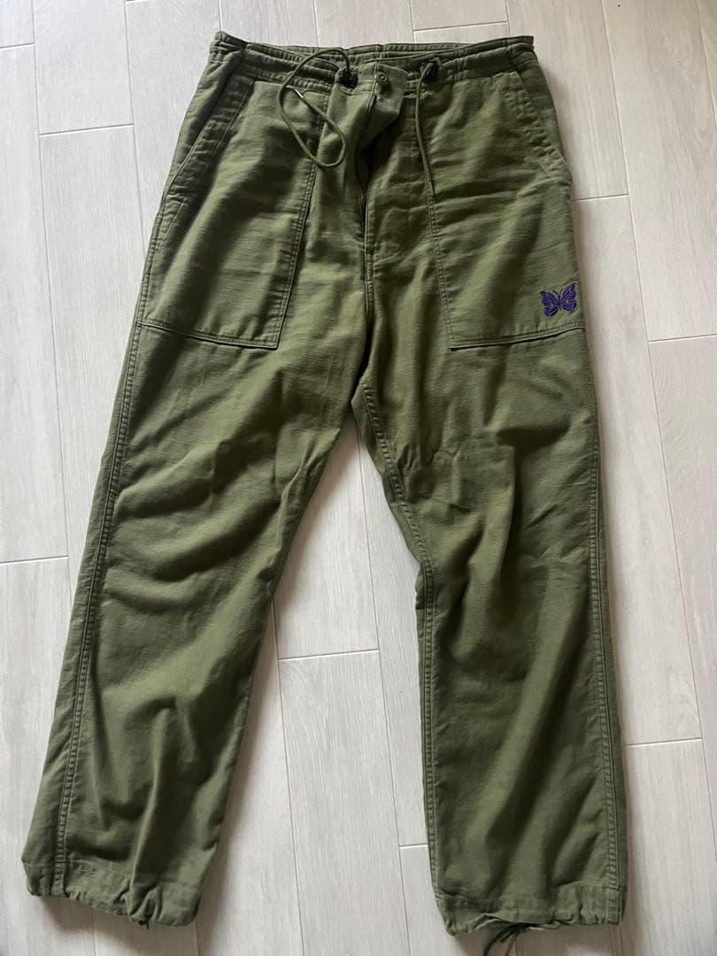 Needles ニードルス ファティーグパンツ バックサテンベイカーミリタリー