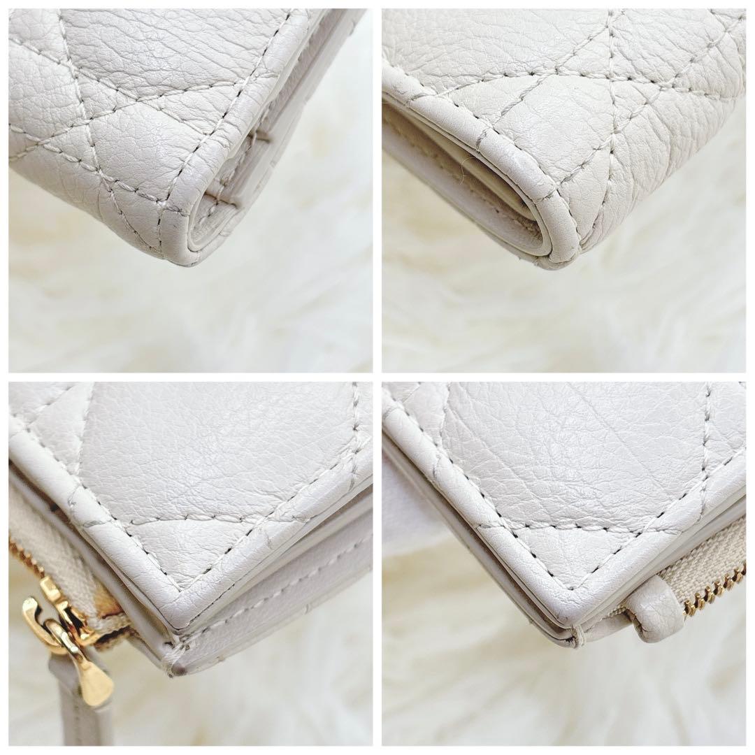 美品✨Dior ディオール ミニ財布 二つ折り財布 カロ ダリア レザー