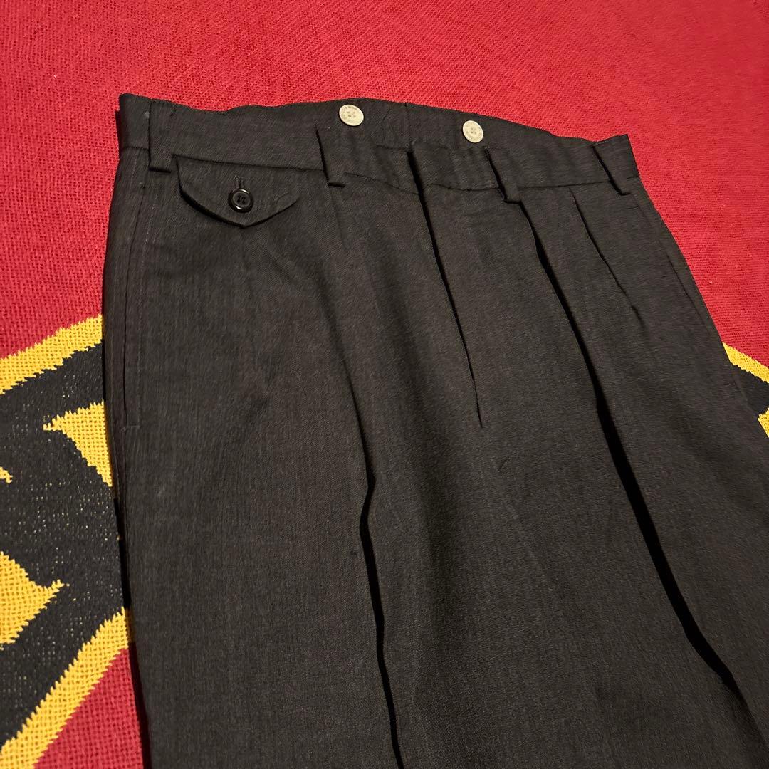 90s ラルフローレン　ラルフ　スラックス　ワイド　極太　ギャバ