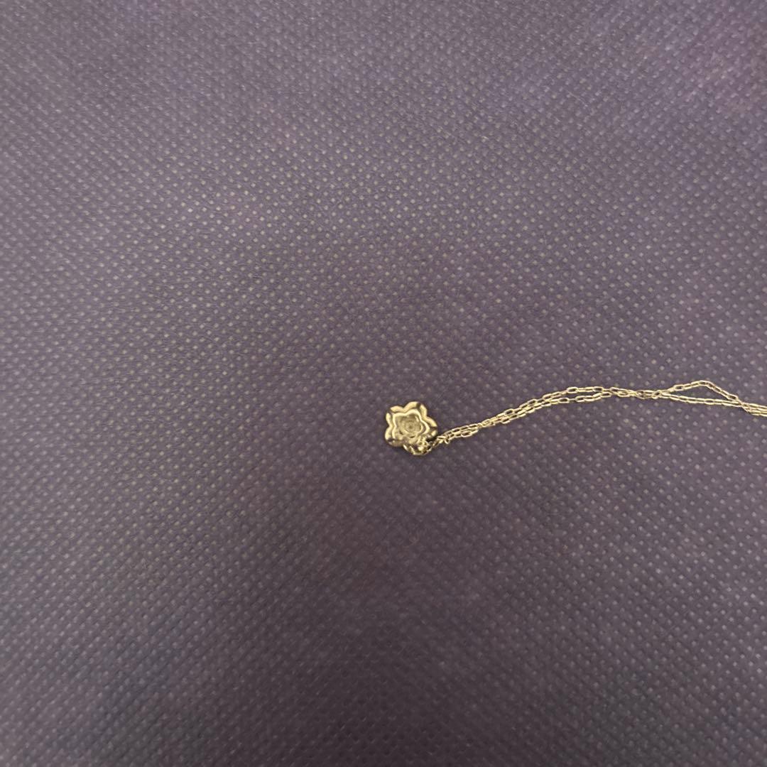 花モチーフ ネックレス 天然ダイヤモンド