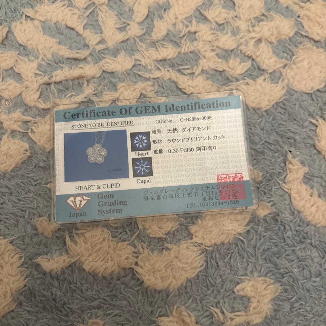 花モチーフ ネックレス 天然ダイヤモンド