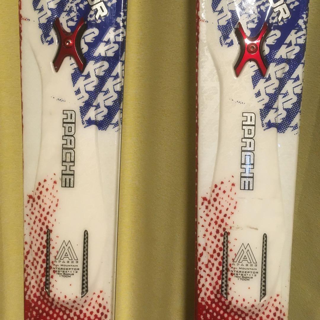 k2 スキー板　170cm ビンディング付　美品 2/6まで