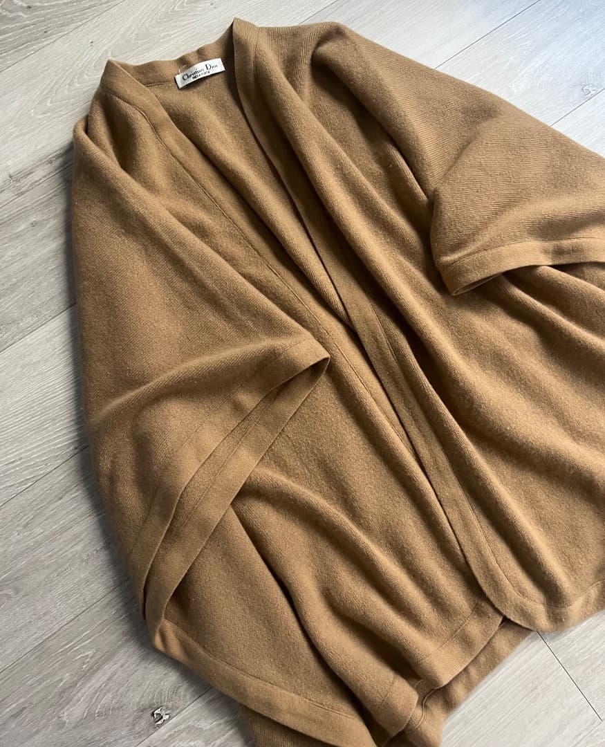 美品 Christian Dior ポンチョ ケープ ウール 羽織