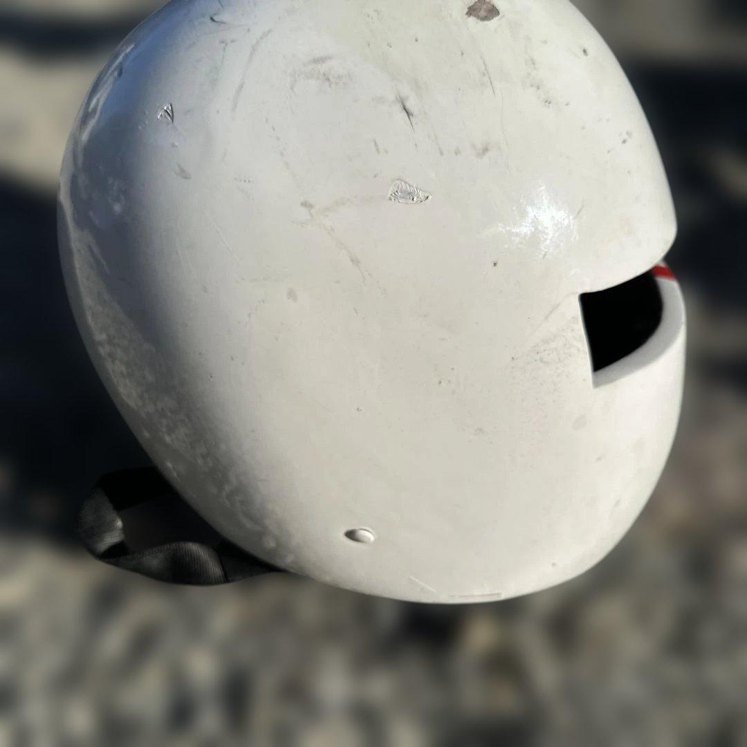 族ヘル　当時物　細目　赤ライン