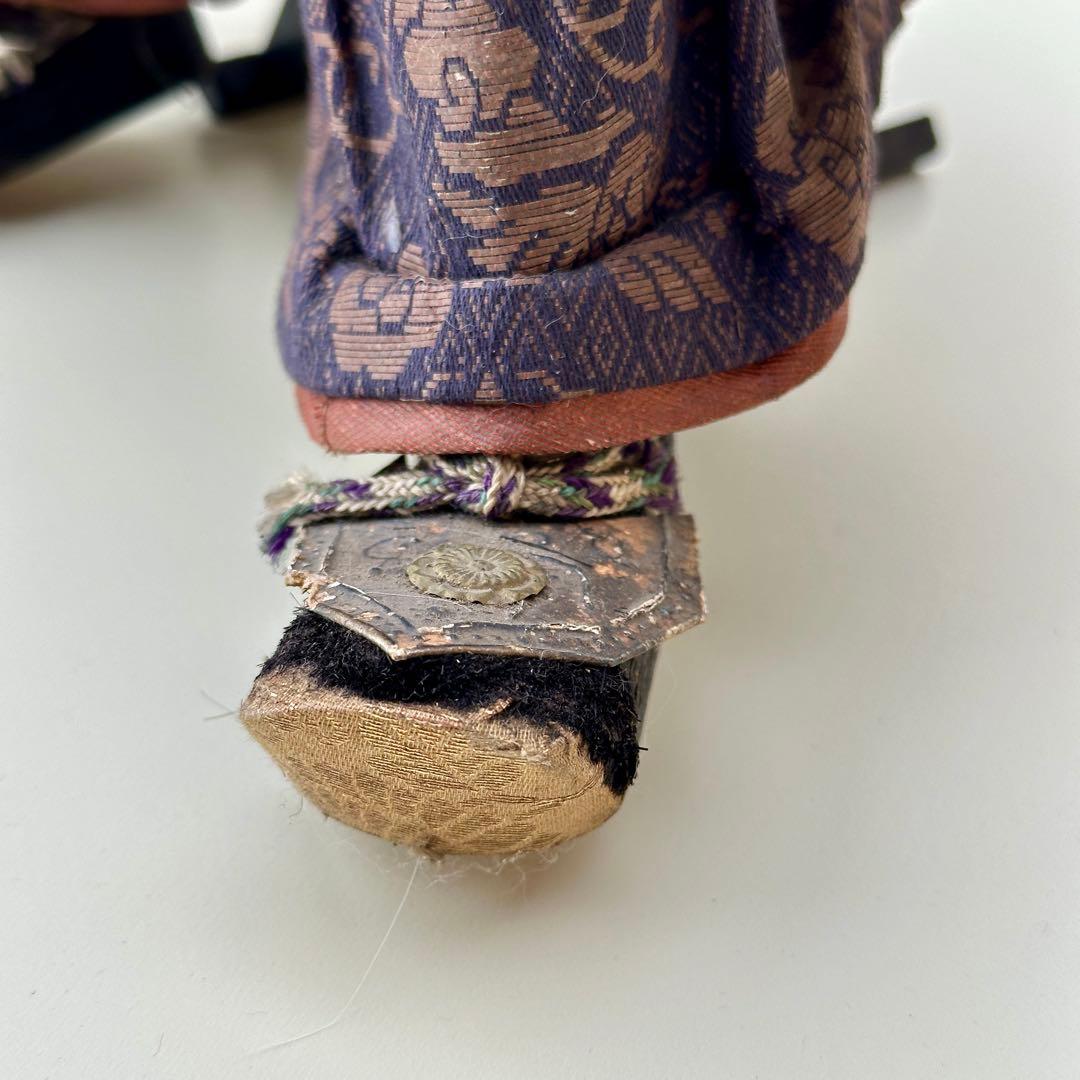 幕末〜明治　武者人形　鎧武者座り人形　高さ約40cm　古美術・骨董　骨董品