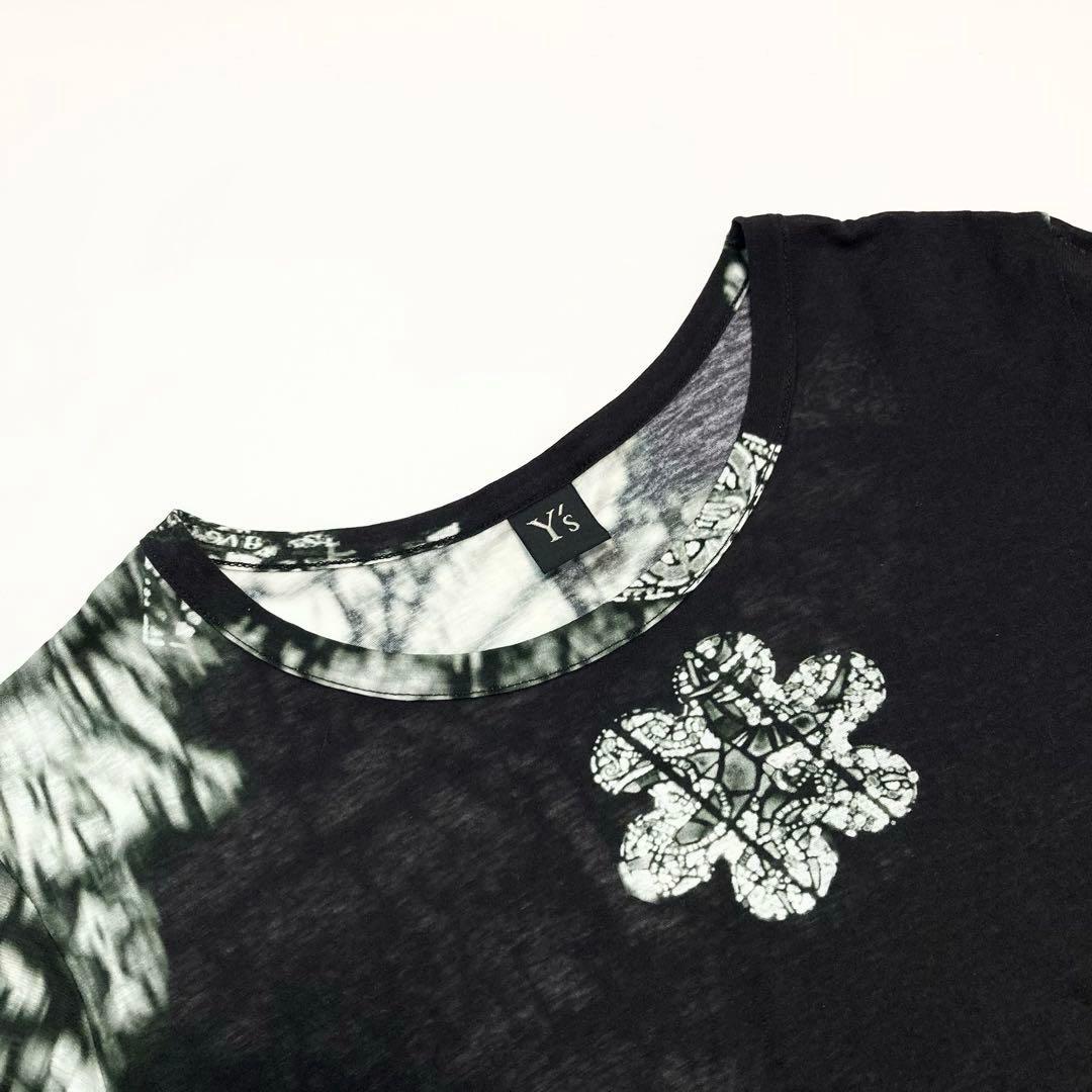 Y's ワイズ STAINED ROUND NECK LONG SLEEVE 2