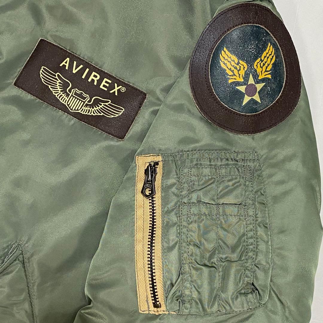 AVIREX フライトジャケット MA-1 アリューシャンタイガース グリーン
