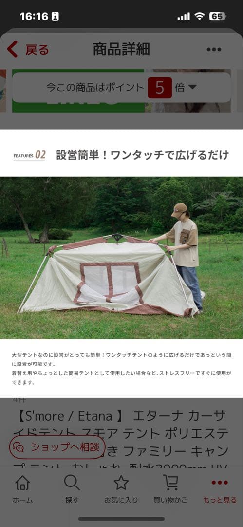 S'more Etana 3WAYキャンプテント 2-4人用と専用敷マット
