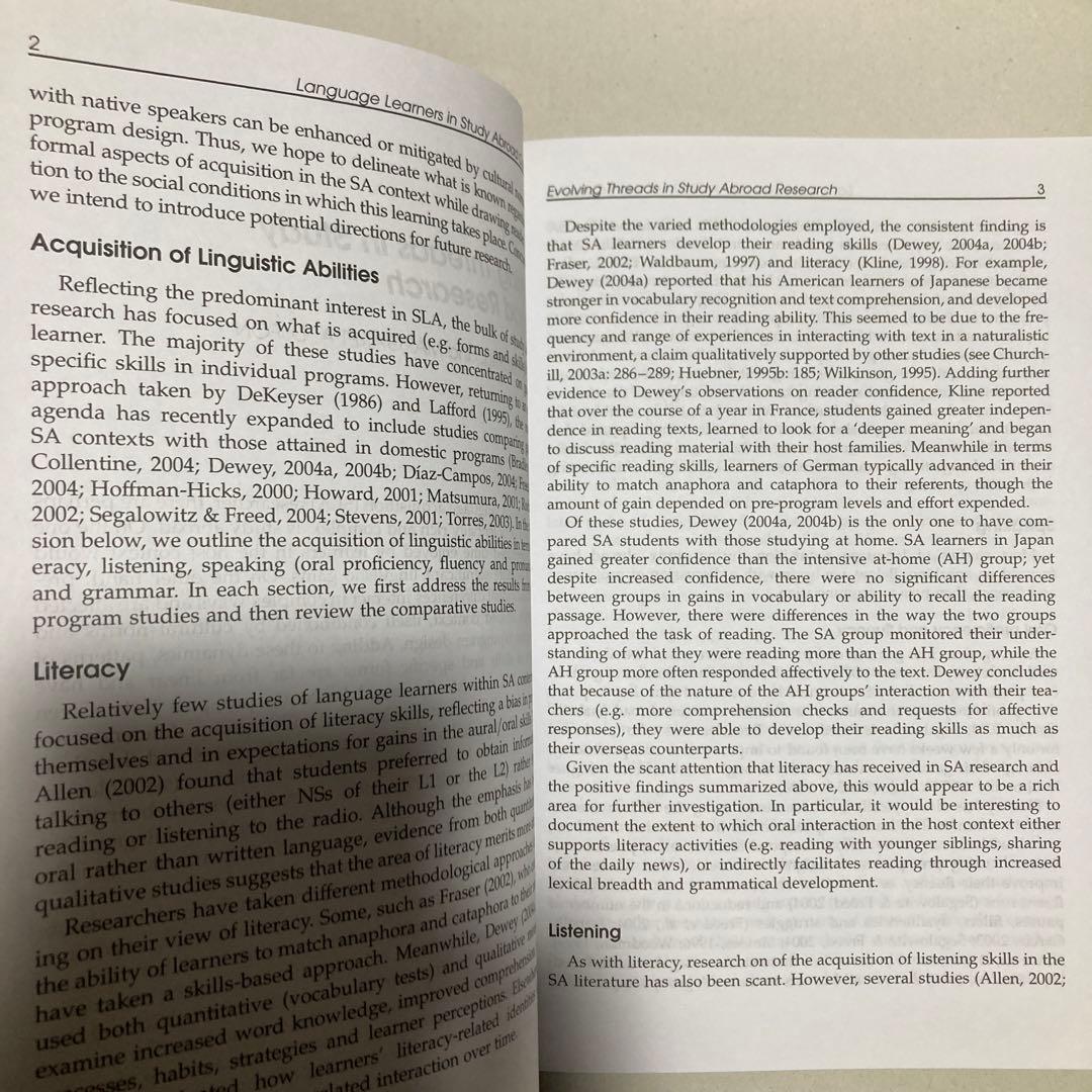 Language Learners in Study Abroad 洋書　英語