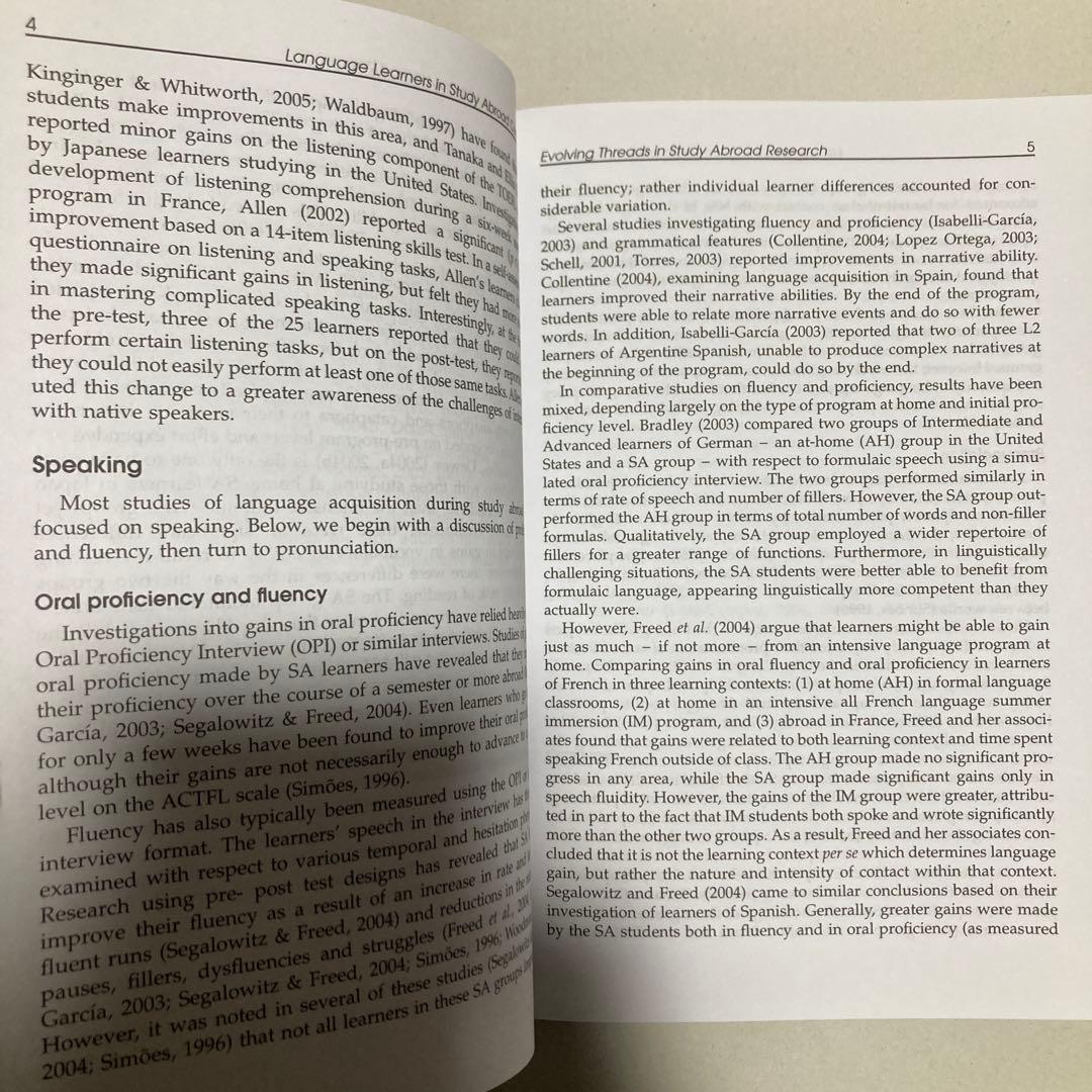 Language Learners in Study Abroad 洋書　英語