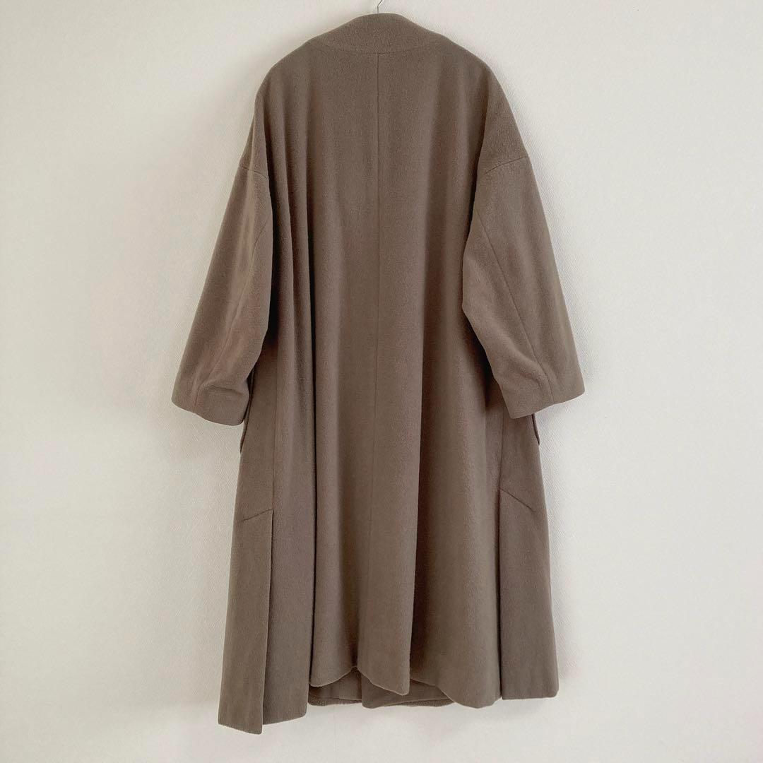 nest Robe　ウールモッサーコート　ゆったり　ロング　F　モカベージュ