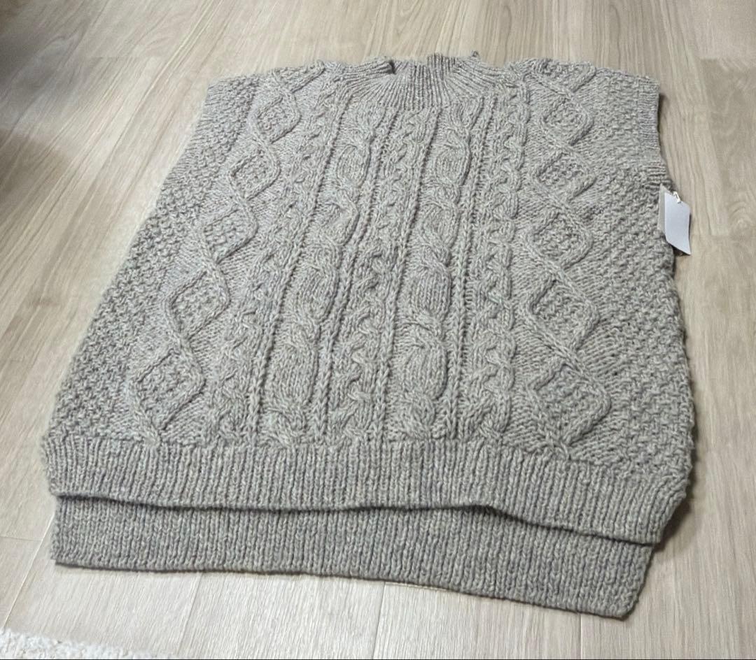 ダナファヌル　ペルーニット手編みワイドベスト ★タグ付き未使用‼︎