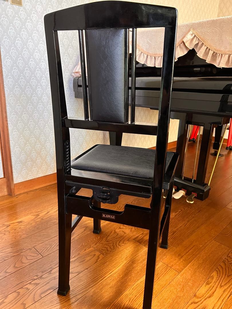 KAWAI　背付きピアノ椅子　トムソン椅子 中古美品　【送料込】
