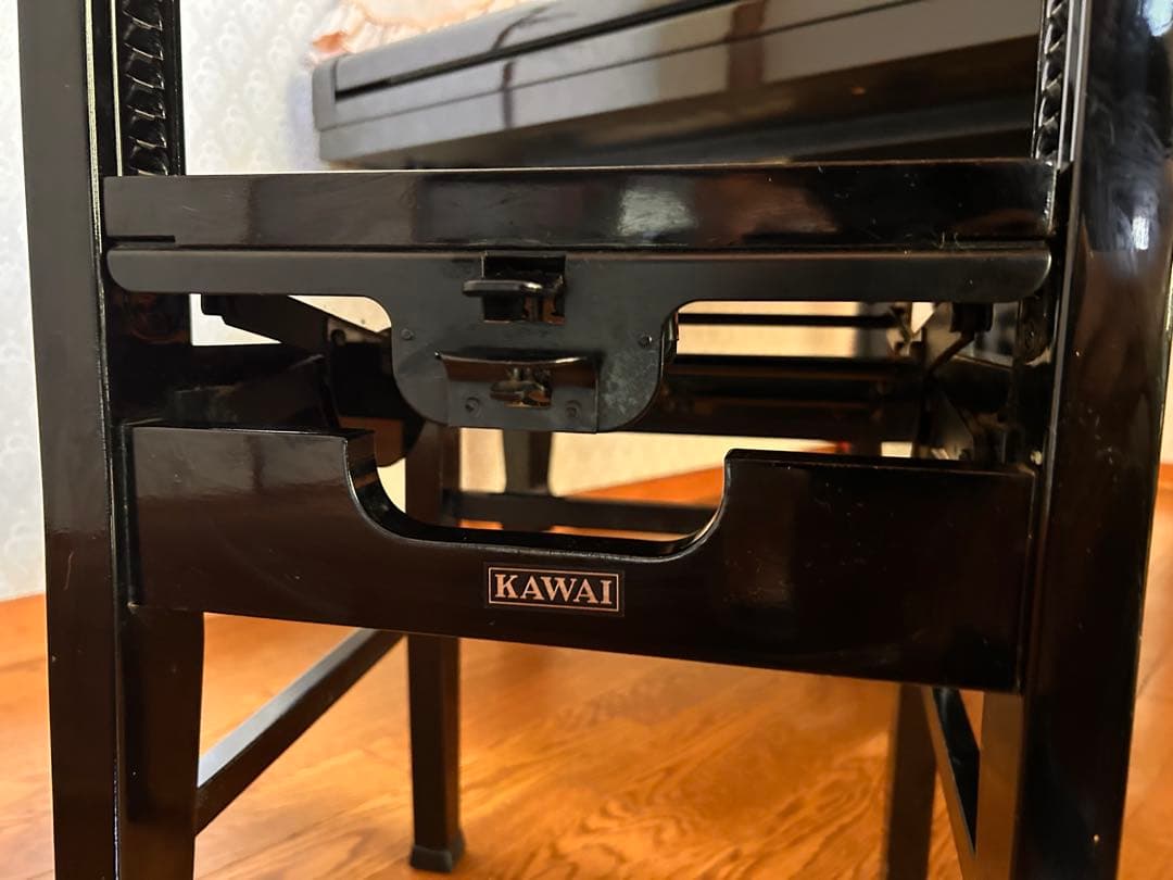 KAWAI　背付きピアノ椅子　トムソン椅子 中古美品　【送料込】