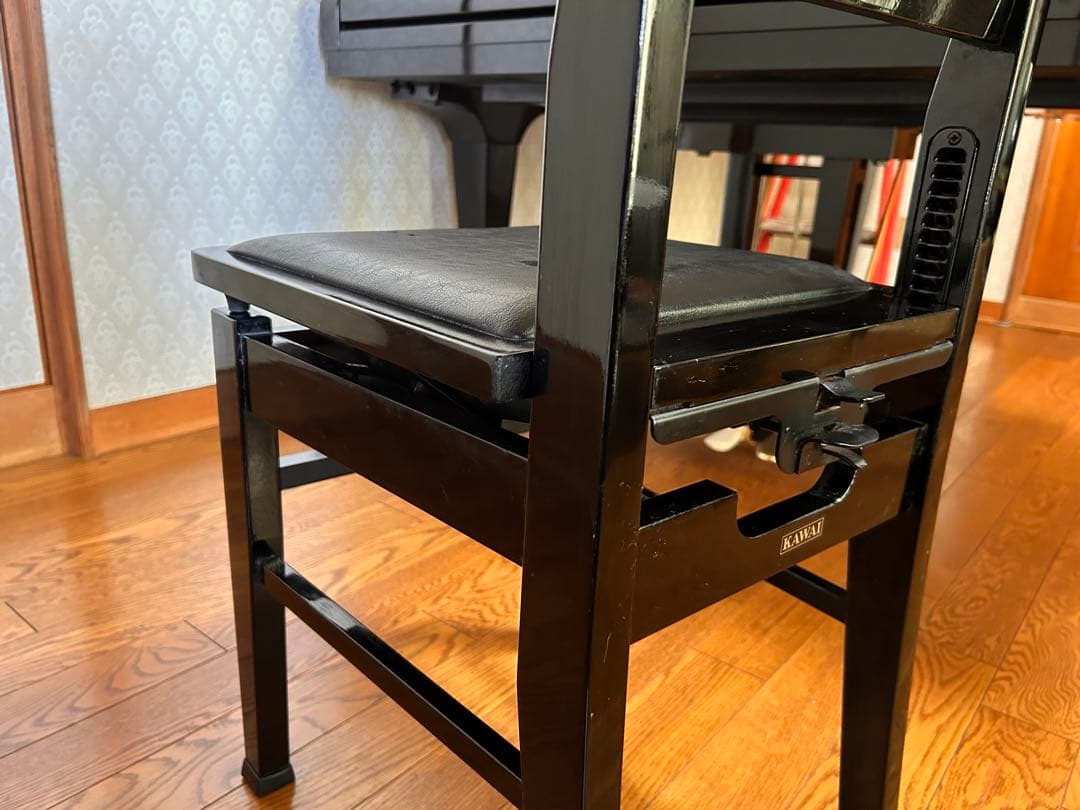 KAWAI　背付きピアノ椅子　トムソン椅子 中古美品　【送料込】