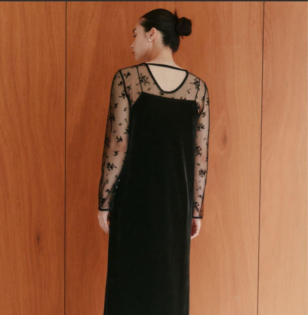 kaene フロッキーベロア2wayドレス 36