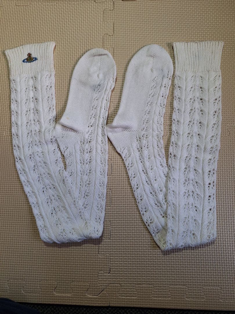 ヴィヴィアンウエストウッド クロシェ編み オーバーニーソックス レア 少難有