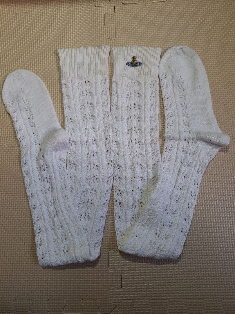 ヴィヴィアンウエストウッド クロシェ編み オーバーニーソックス レア 少難有