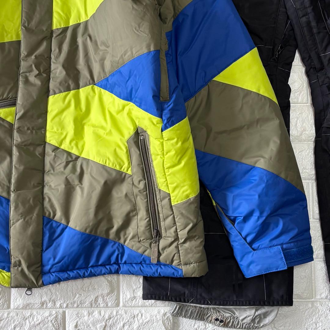 BURTON バートン スノーボードウェア メンズ 上下セット ネオンカラーM