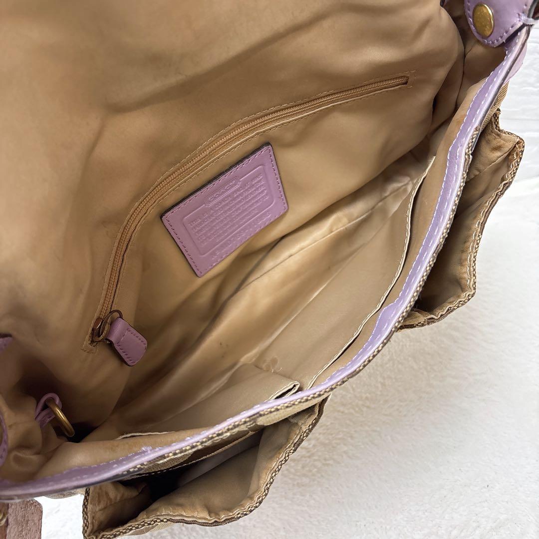 【希少✨】コーチ ソーホー ハンドバッグ パープル アクセサリーポーチ