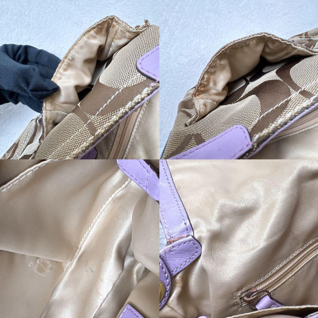 【希少✨】コーチ ソーホー ハンドバッグ パープル アクセサリーポーチ