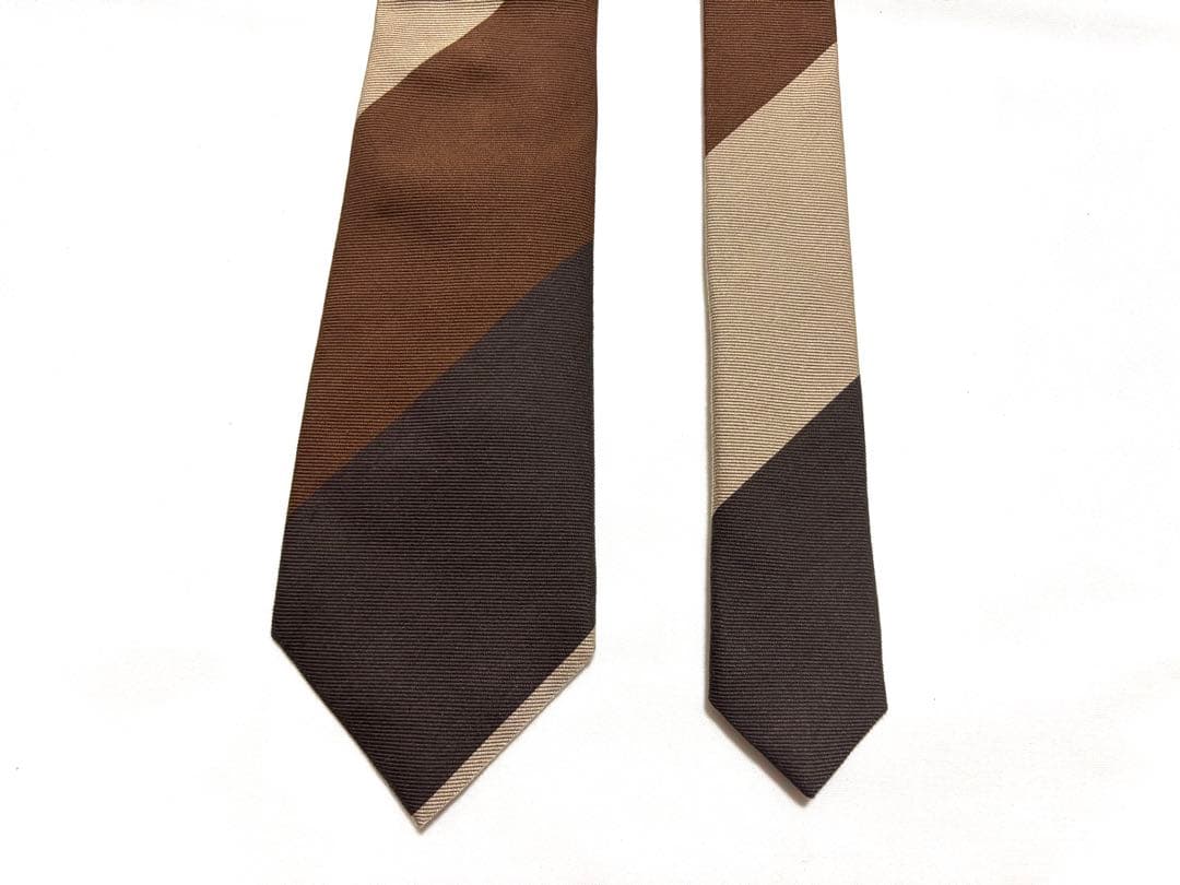 【美品】FRANCO BASSI × BEAMS F レジメンタル ネクタイ