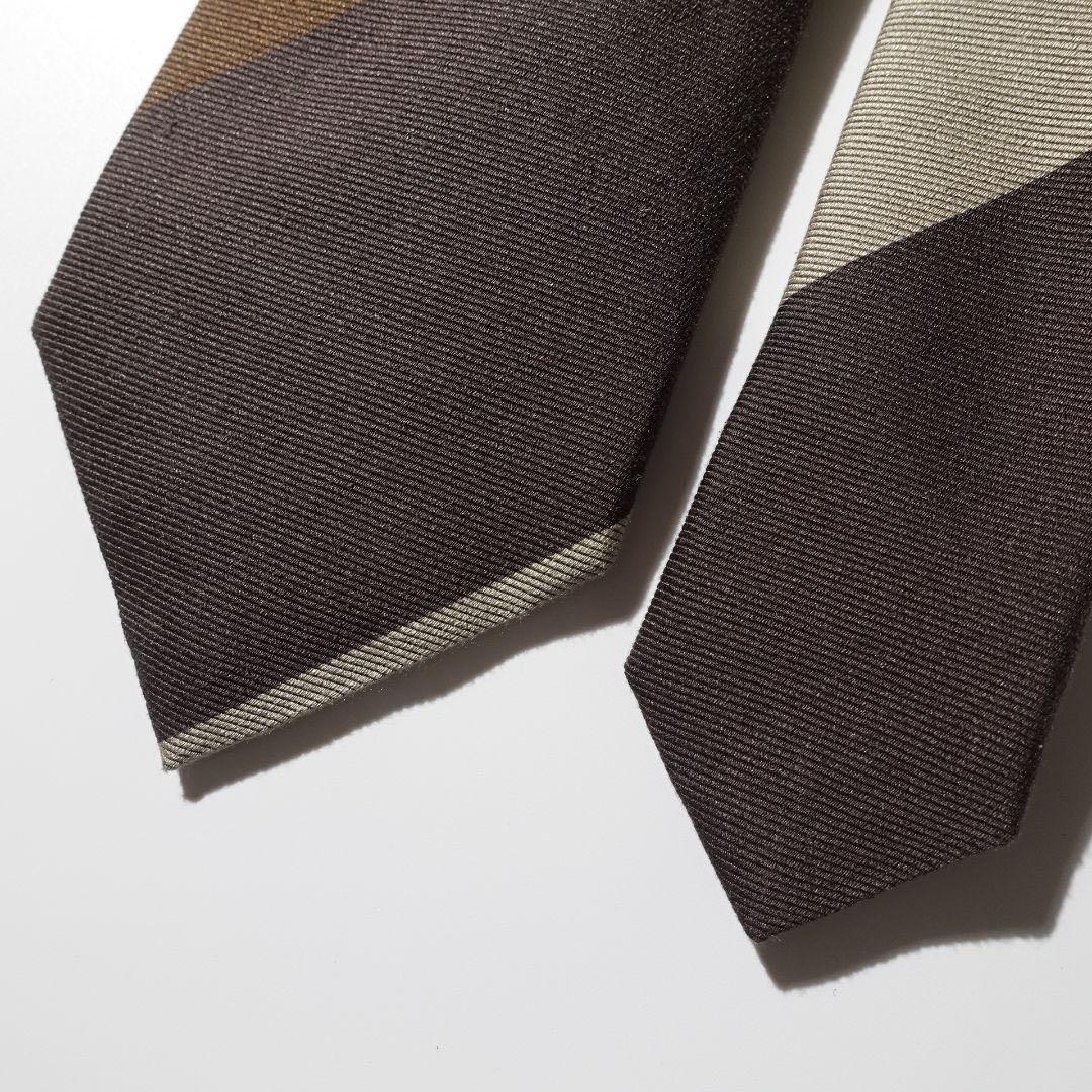 【美品】FRANCO BASSI × BEAMS F レジメンタル ネクタイ