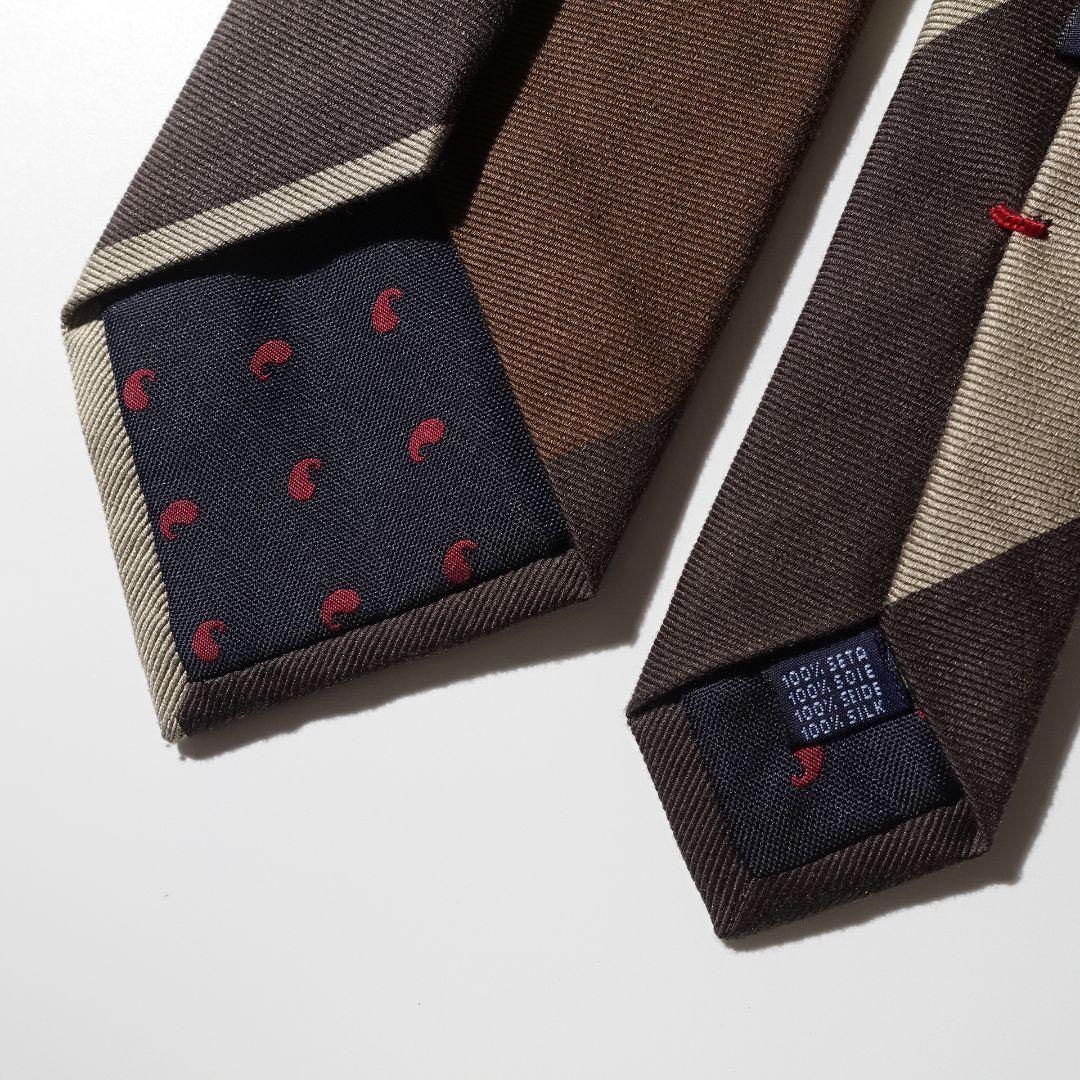【美品】FRANCO BASSI × BEAMS F レジメンタル ネクタイ