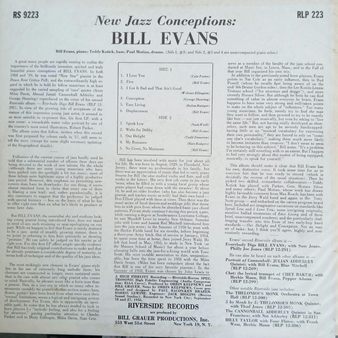 ジャズレコードBill Evans/ Jazz Conceptions