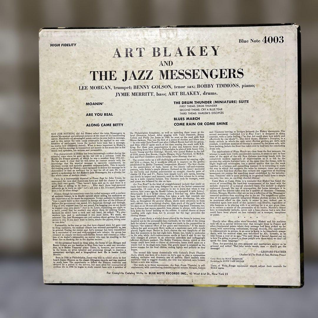 洋楽 Art .BlackeyAnd The JazzMessengersBN4003