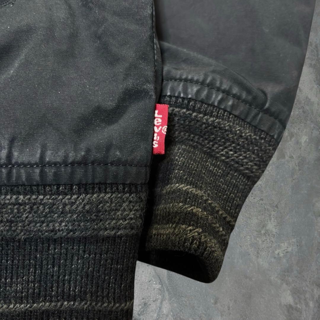 リーバイス MA-1 ボンバージャケット M 黒 サーモア中綿 タロンジップ