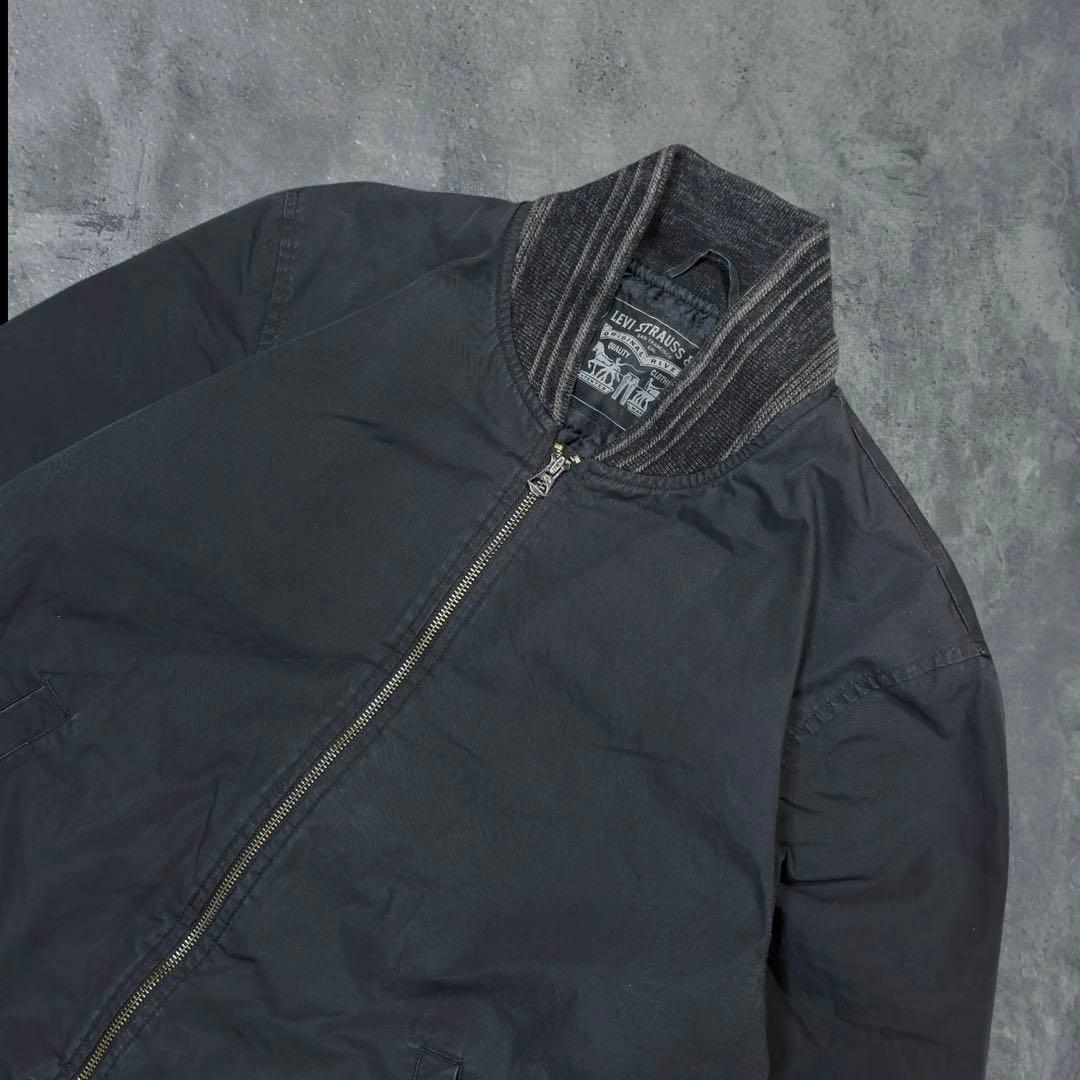 リーバイス MA-1 ボンバージャケット M 黒 サーモア中綿 タロンジップ