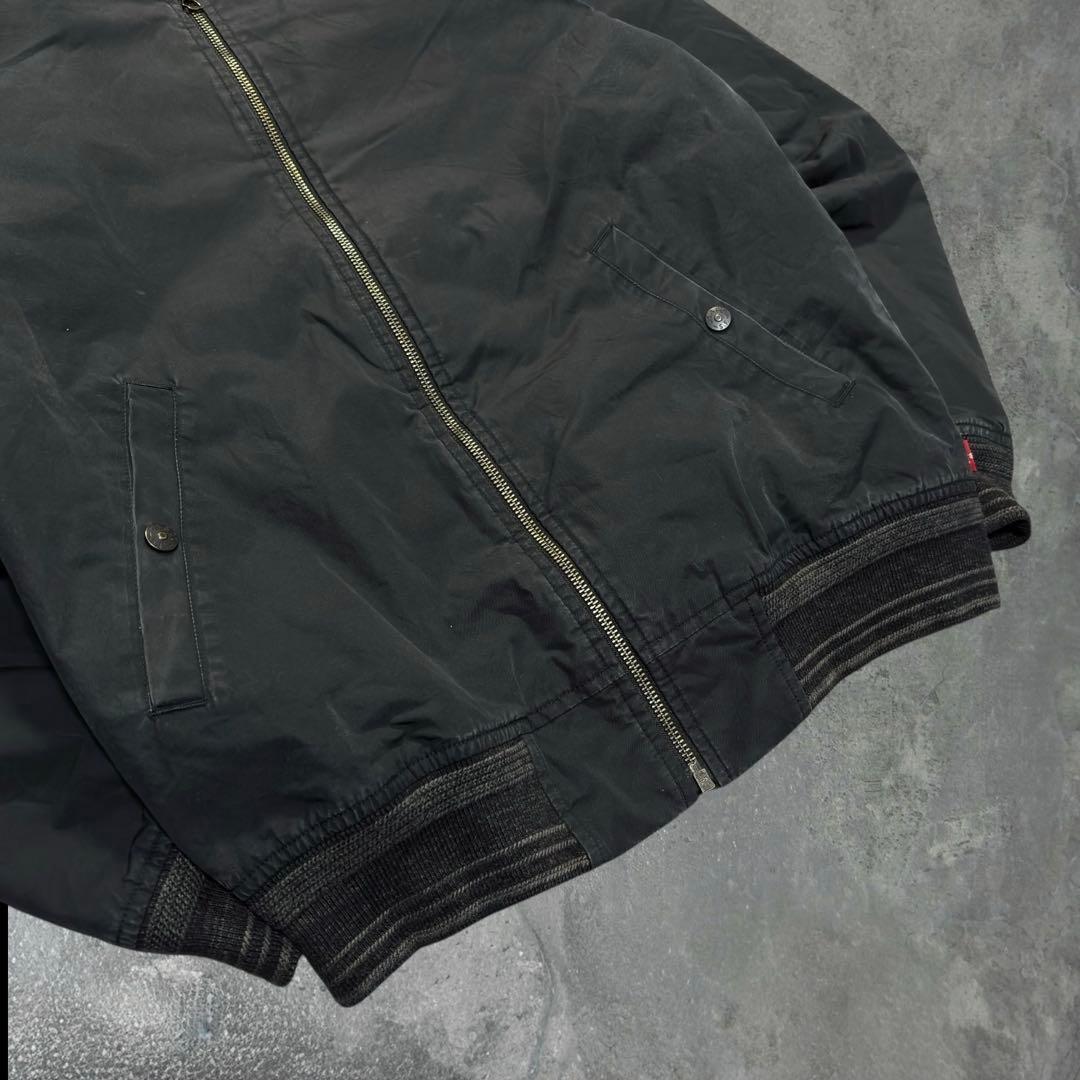 リーバイス MA-1 ボンバージャケット M 黒 サーモア中綿 タロンジップ