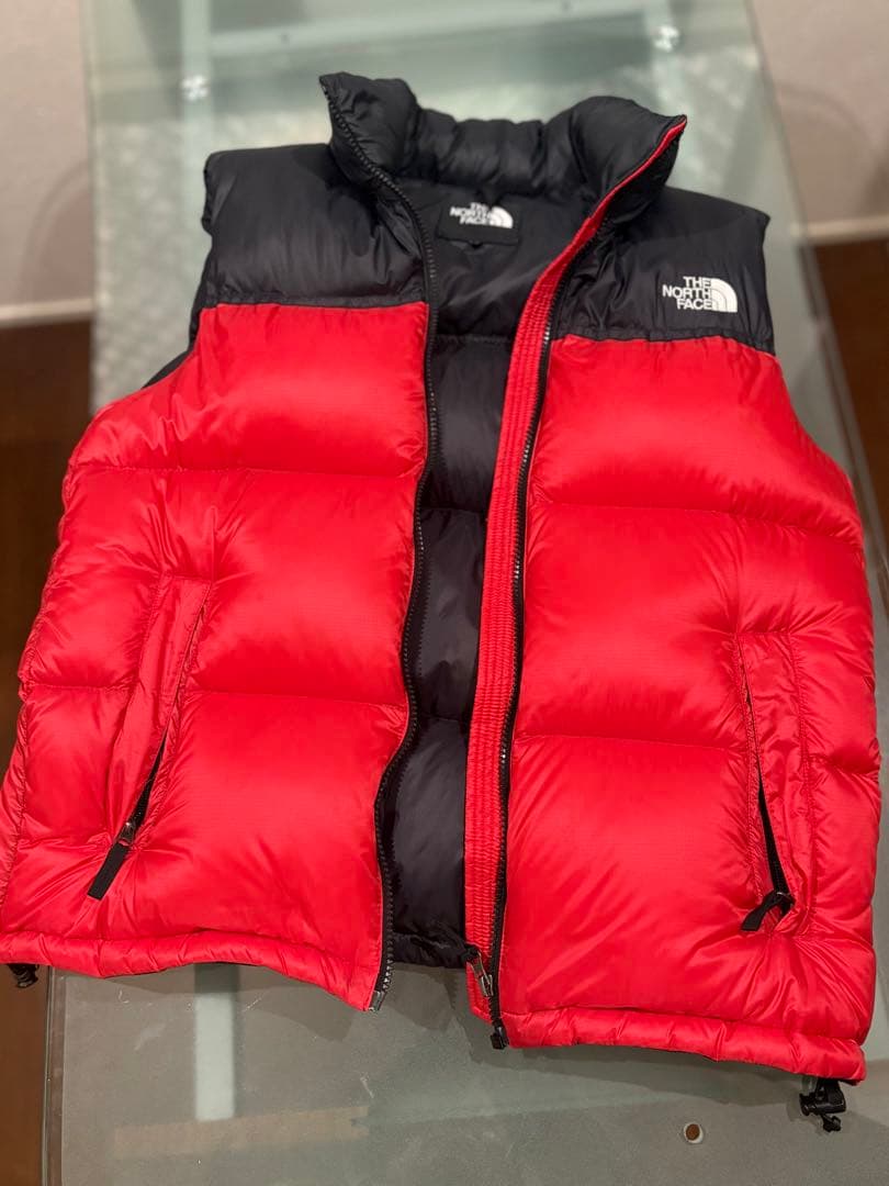 最終価格THE NORTH FACE ダウンベスト 赤・黒 XL