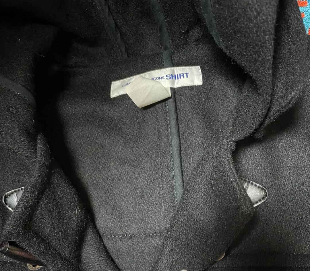 コムデギャルソンシャツ　ダッフルコート　Mサイズ　黒