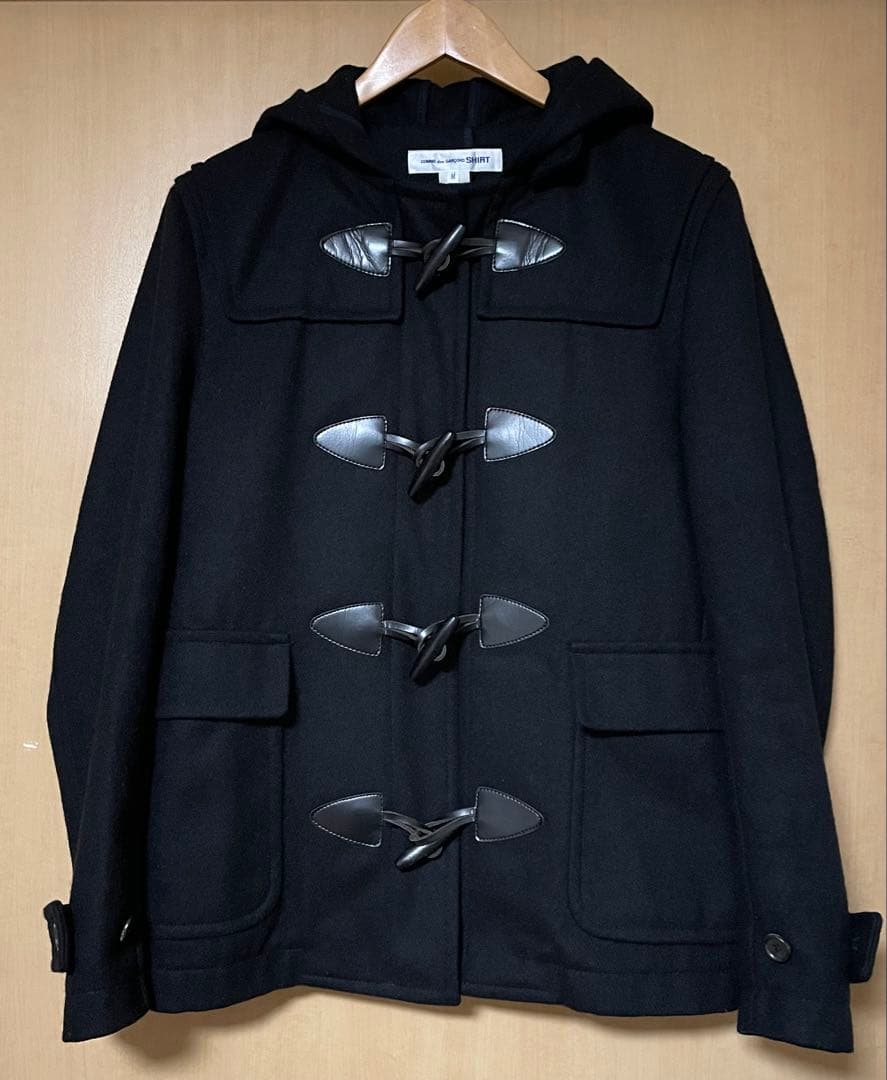 コムデギャルソンシャツ　ダッフルコート　Mサイズ　黒