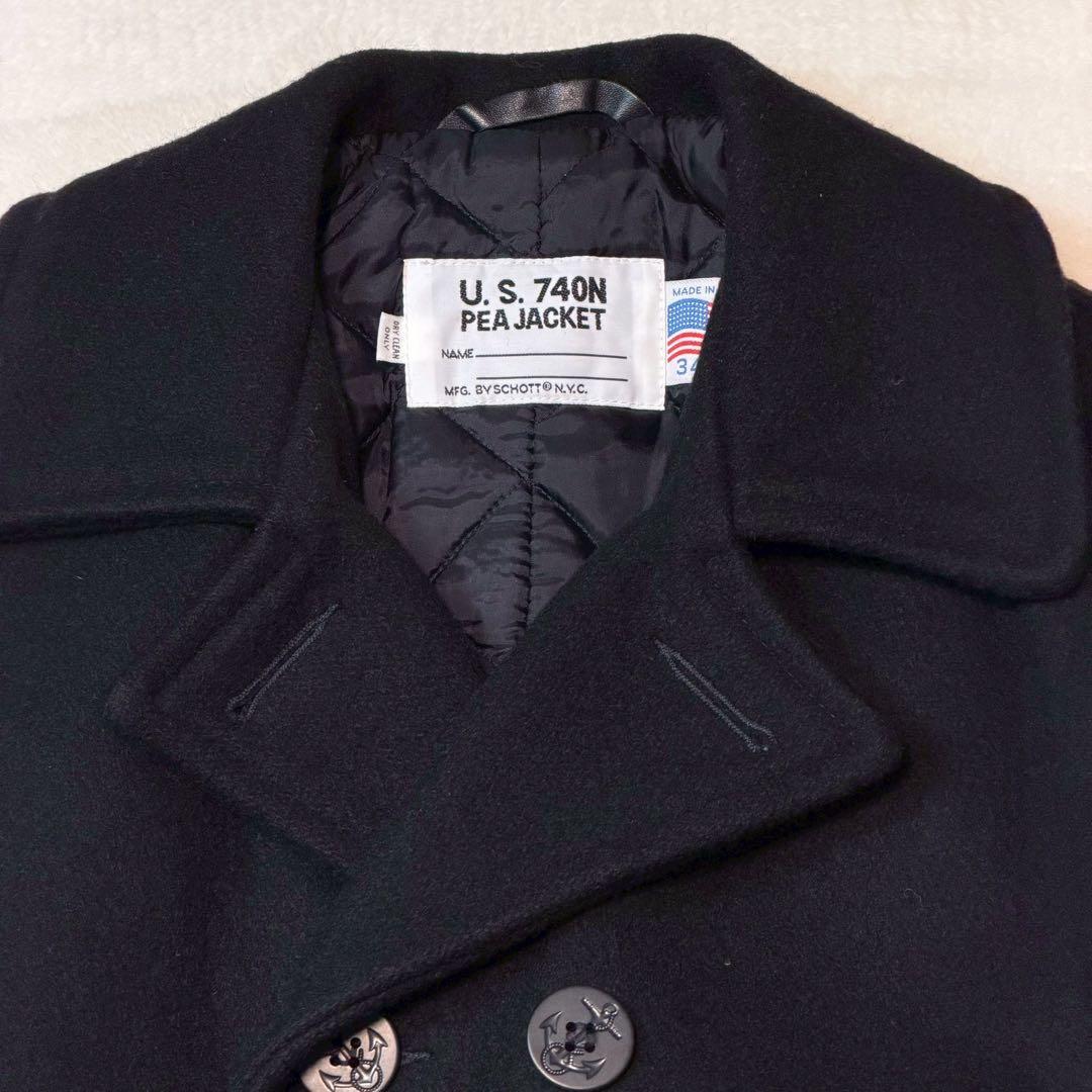 USA製 schott pコート メルトン キルティング アメカジ 740N
