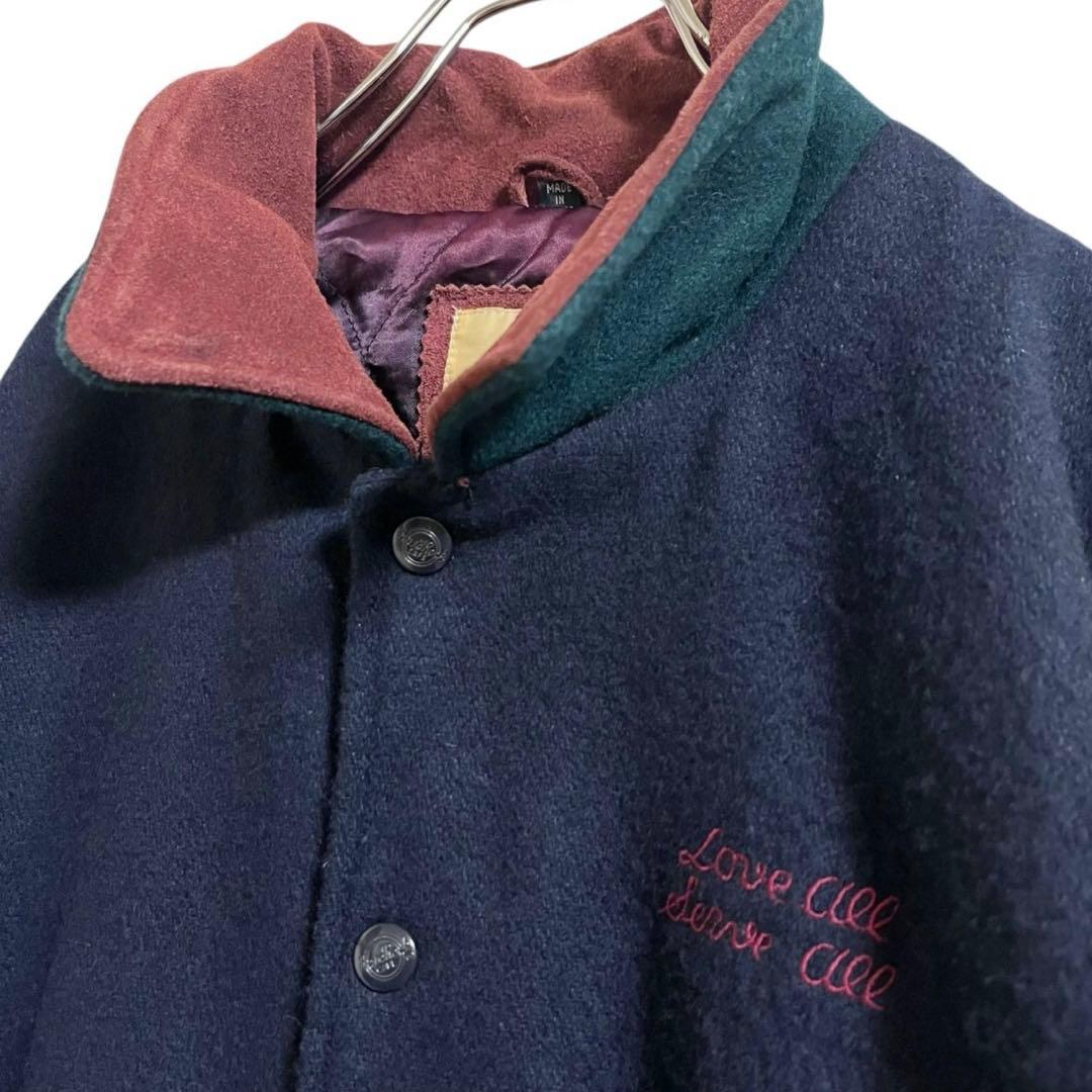 Hard Rock CAFE ハードロックカフェ スタジャン レザー ウール