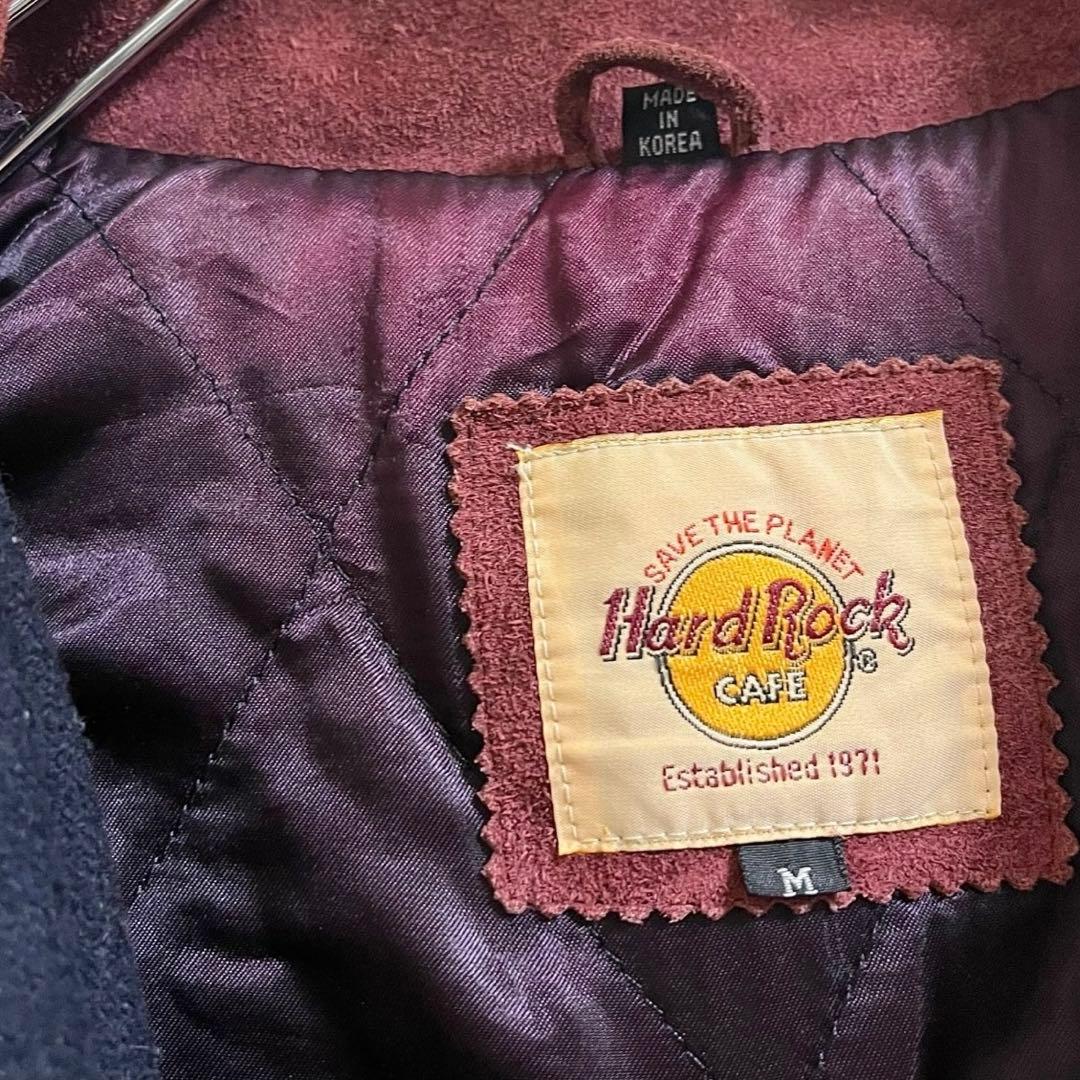 Hard Rock CAFE ハードロックカフェ スタジャン レザー ウール