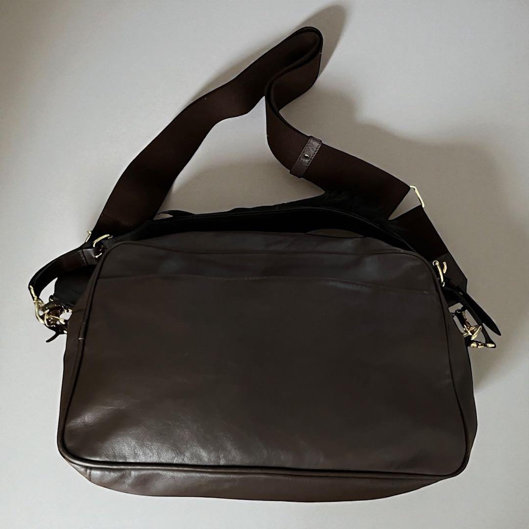 ADMJ エーディーエムジェー 2WAY レザーバッグ ダークブラウン