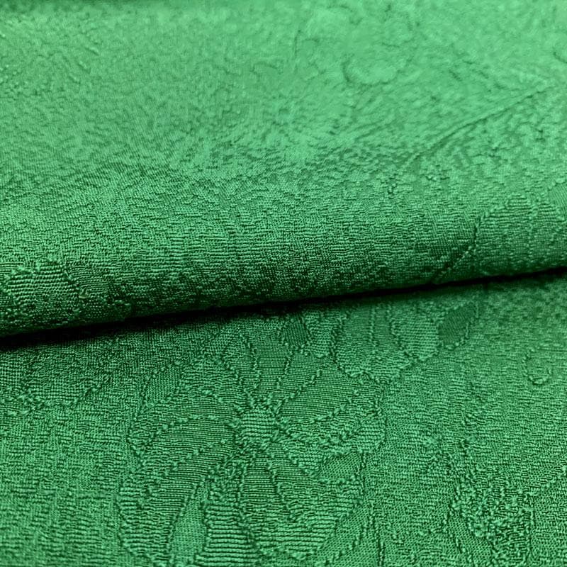 511z33〇小柄な方にも 色無地振袖 辻が花 地紋 重ね衿付 緑〇美品 成人式