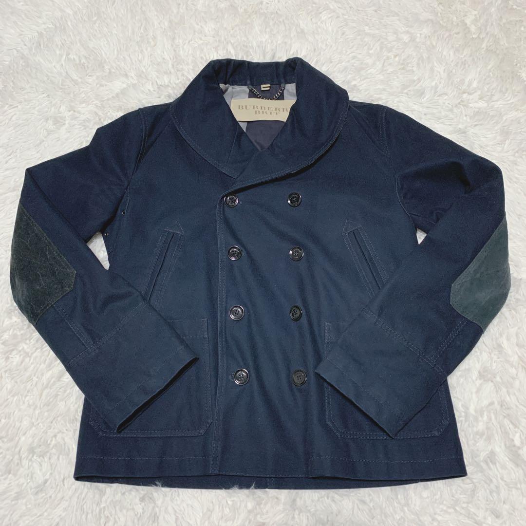 【美品】BURBERRY バーバリー Pコート メガチェック ネイビー XL